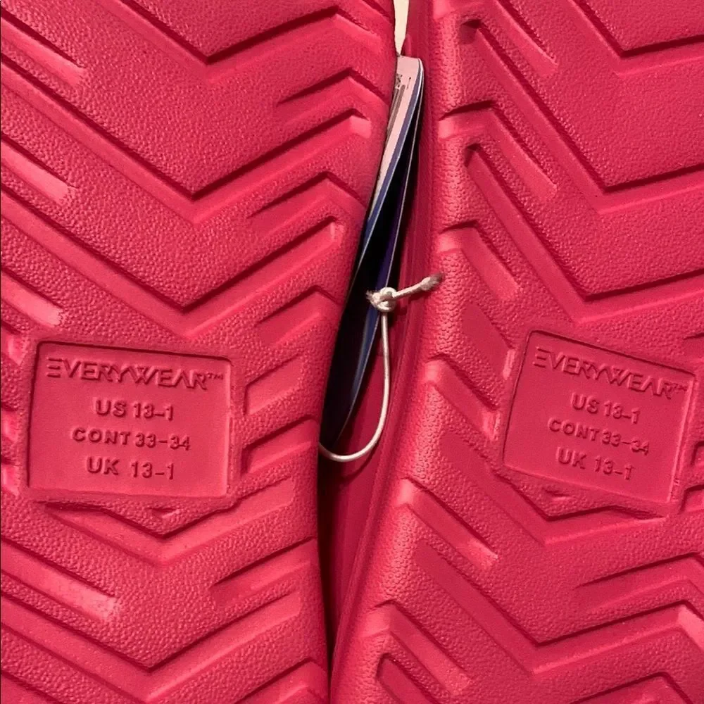 TOTES Red Water Shoes with Ventilation and Slip-On Design